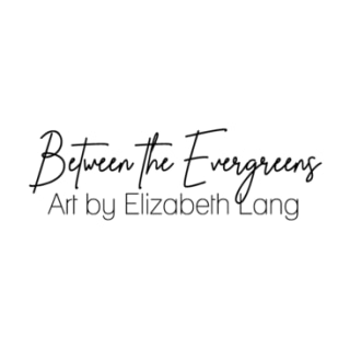 Between the Evergreens Art by Elizabeth Lang logo